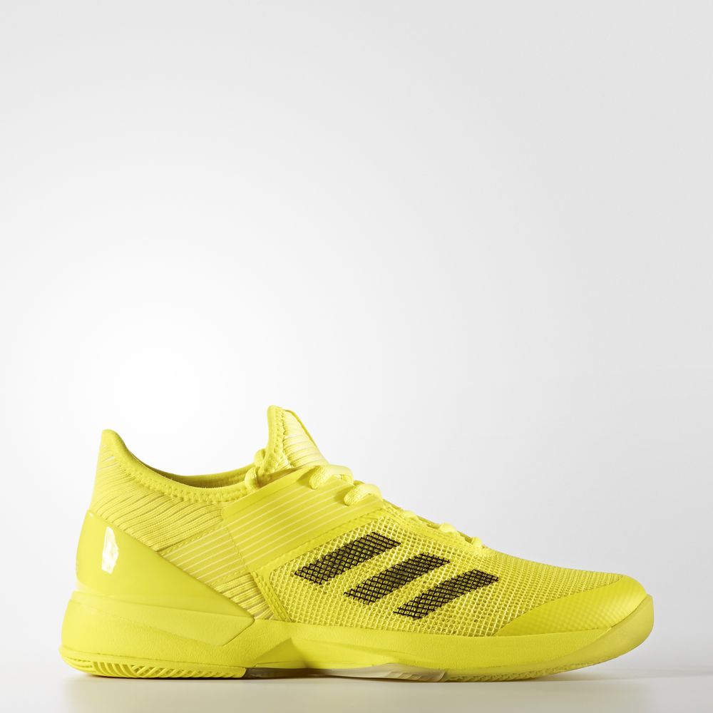 Adidas Adizero Ubersonic 3 W - παπούτσια τένις γυναικεια - Ανοιχτο Κίτρινα/Μαυρα/Ασπρα,Μέγεθος: EU 3